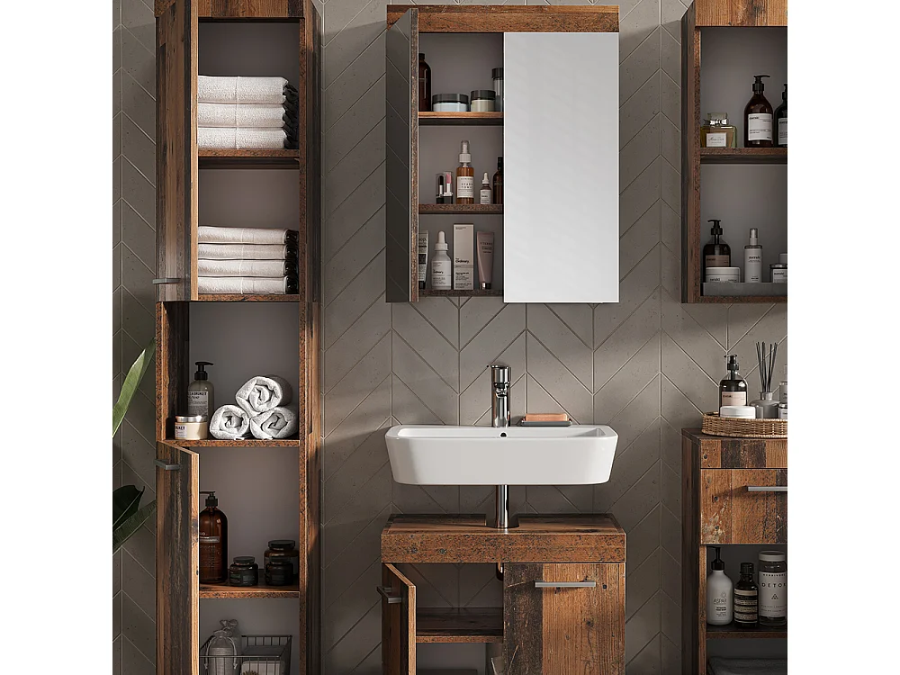 Conjunto de muebles de baño estilo antiguo 60x34x56 luna