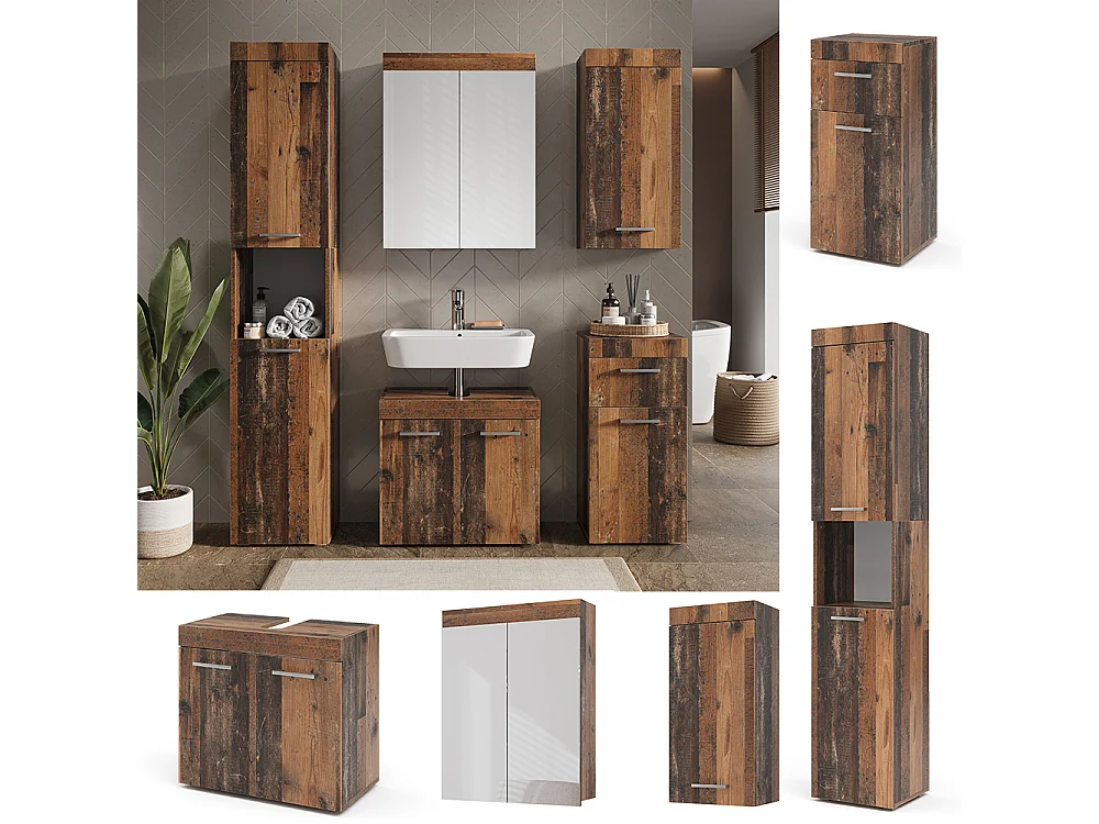 Ensemble de meubles de salle de bains oldstyle 60x34x56 luna