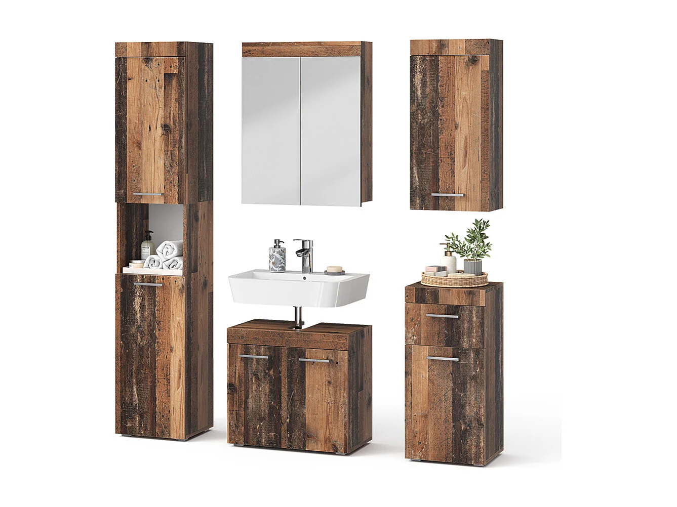Badmöbel-Set oldstyle 60x34x56 luna