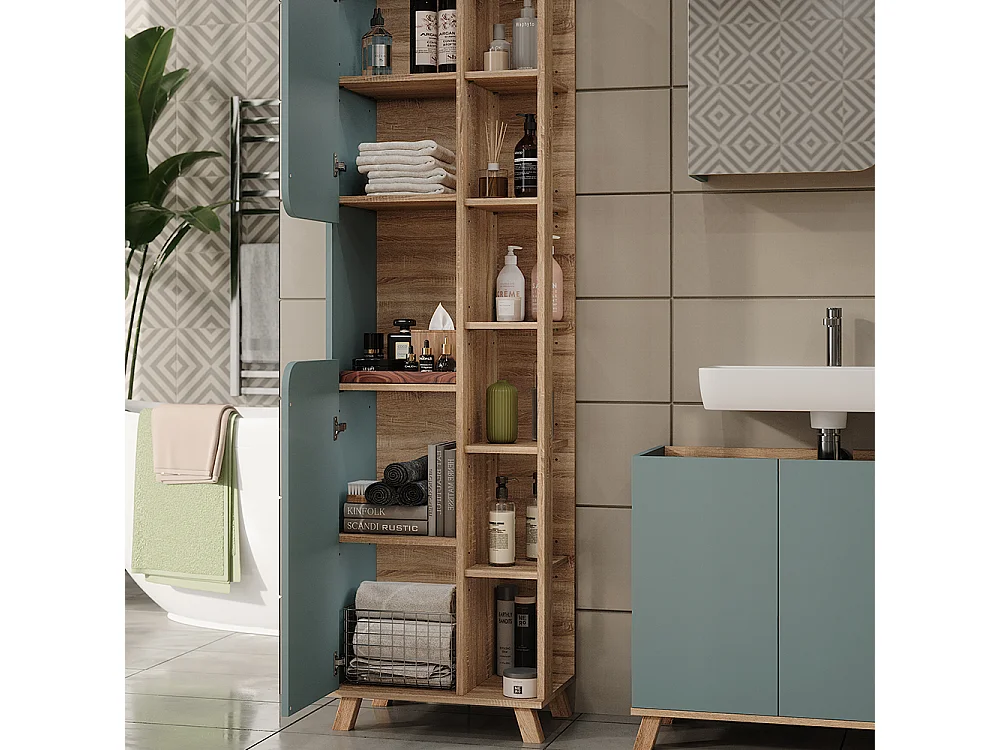 Meubles bain sonoma/bleu 80x35x65 karen