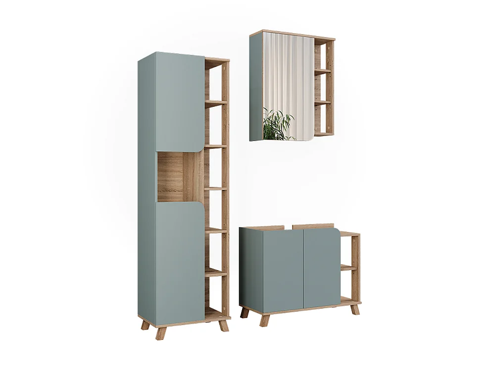 Meubles bain sonoma/bleu 80x35x65 karen