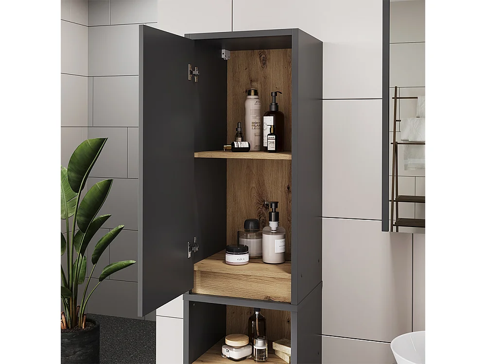 Set di mobili da bagno grigio/artisan 80x46x60 viola