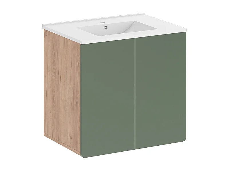 Set di mobili da bagno goldkraft rovere/verde 61.8x44.8x57.8 izan