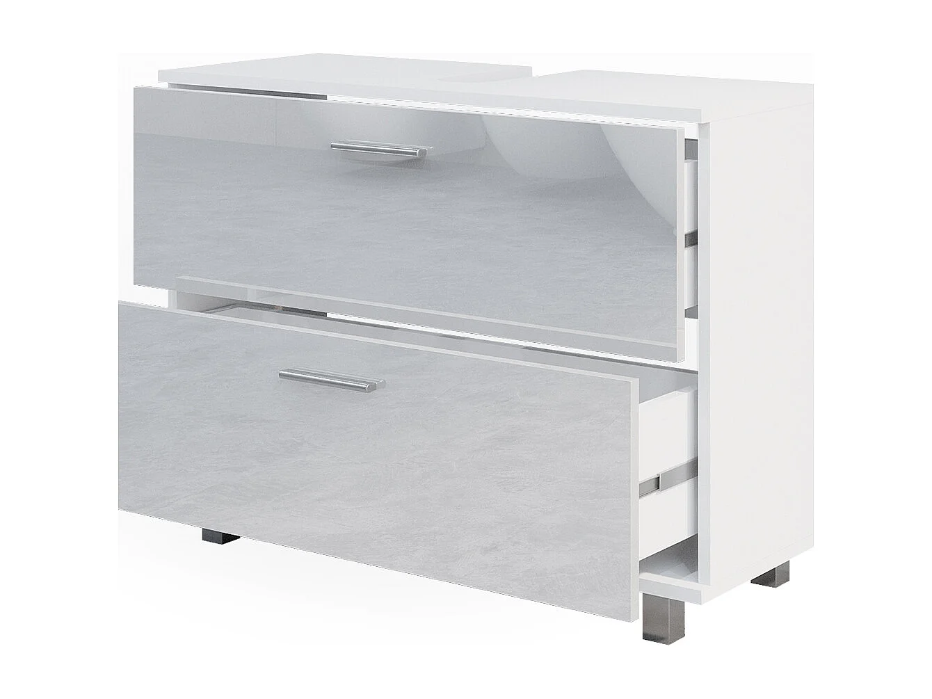 Meubles bain blanc haute brillance 80.2x33x60.8 ilias