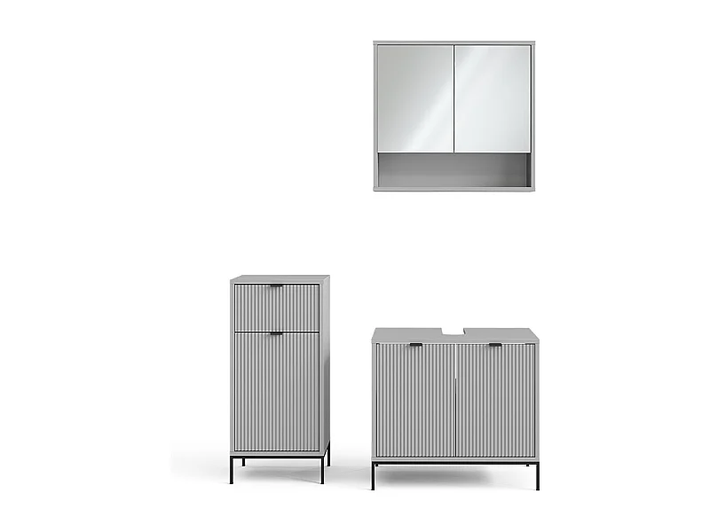Set di mobili da bagno grigio 70x45x63 eliza