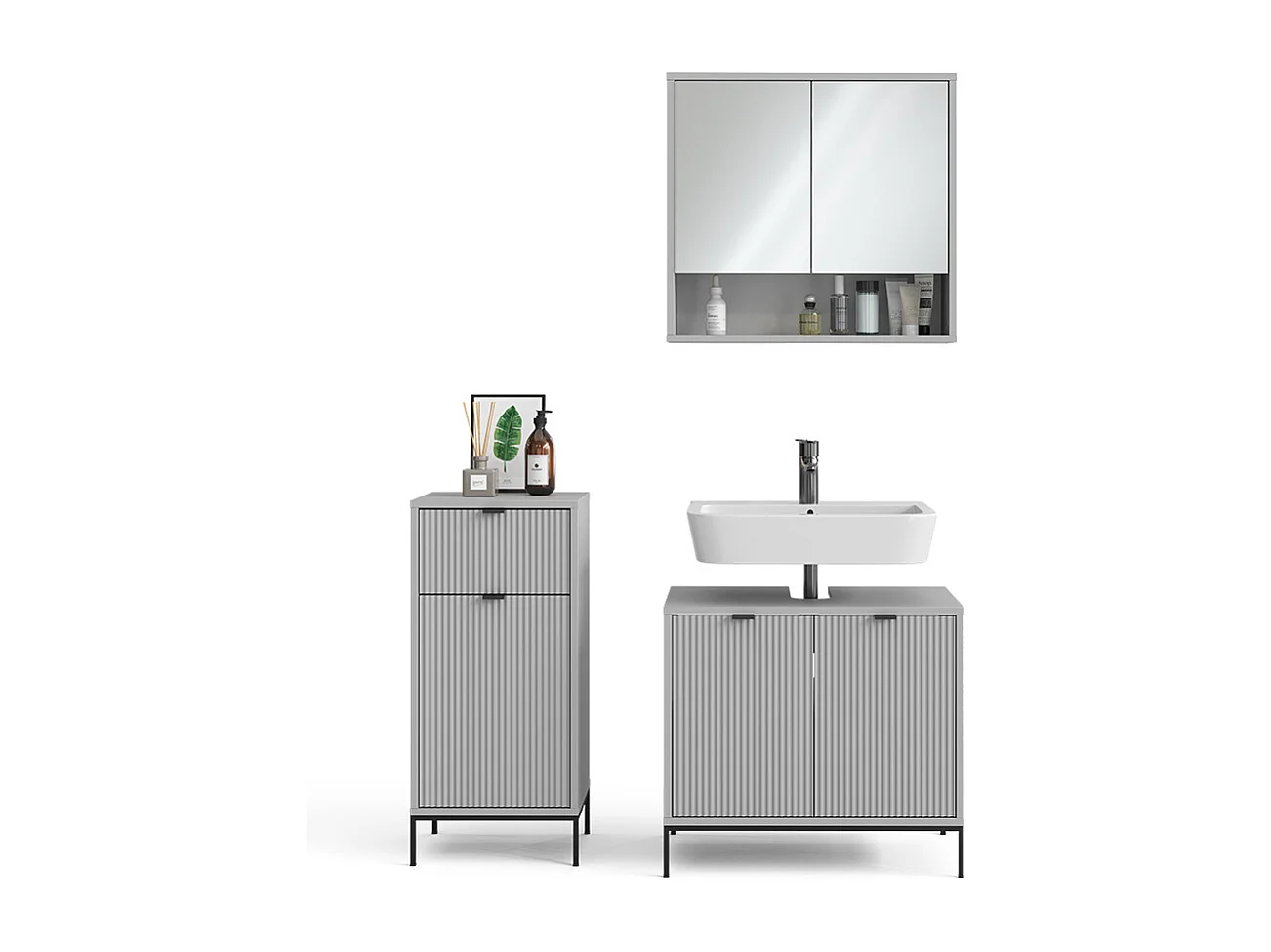 Meubles bain gris 70x45x63 eliza