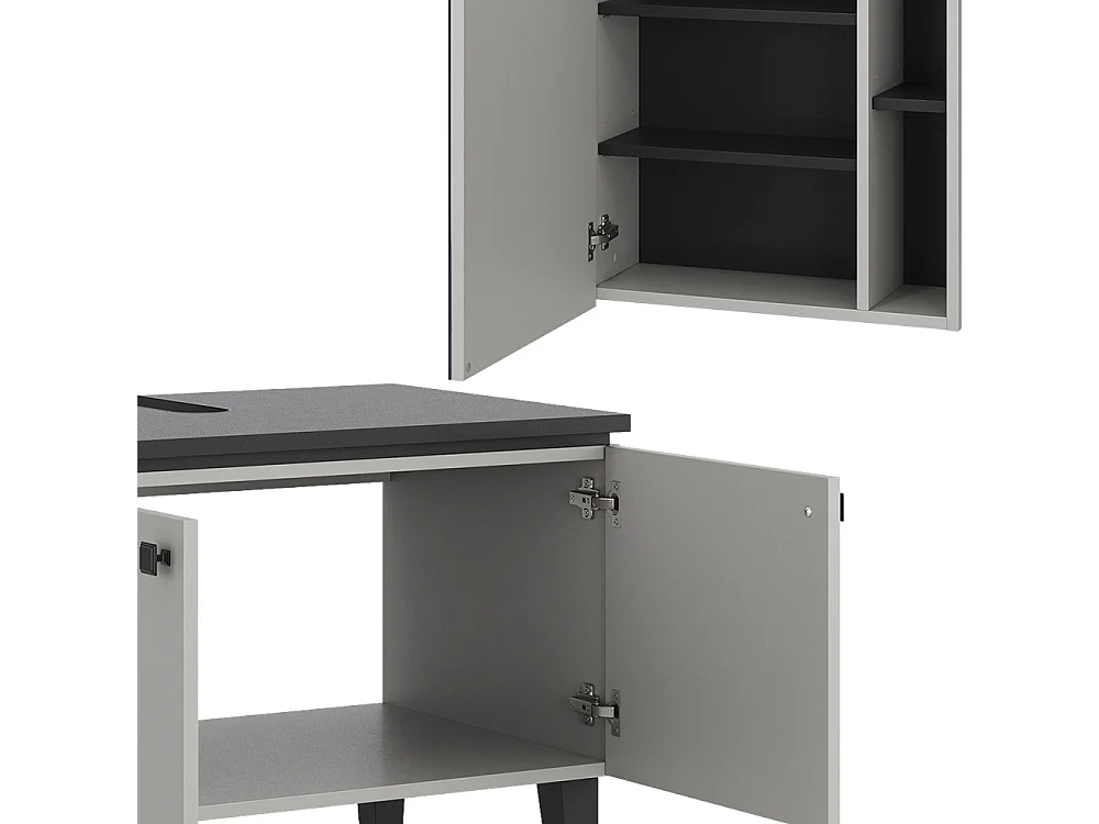 Conjunto de muebles de baño gris 80x20x79 gerta