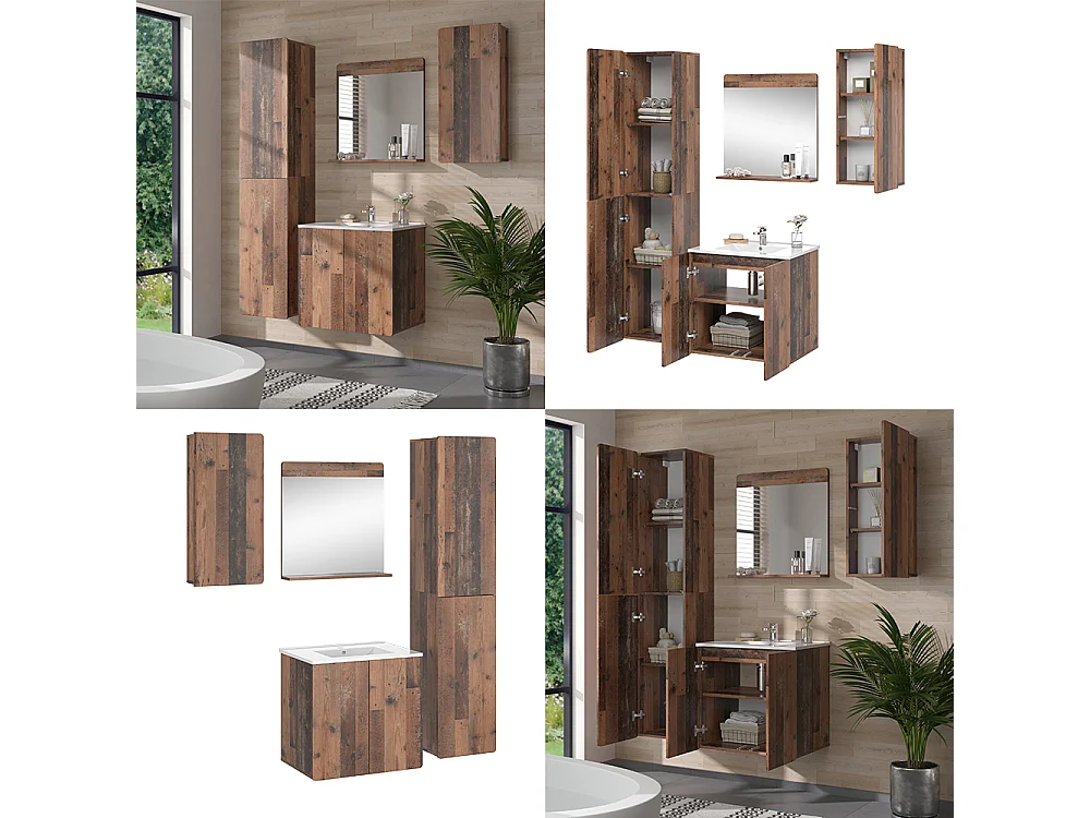 Set di mobili da bagno oldstyle 61.8x44.8x57.8 izan