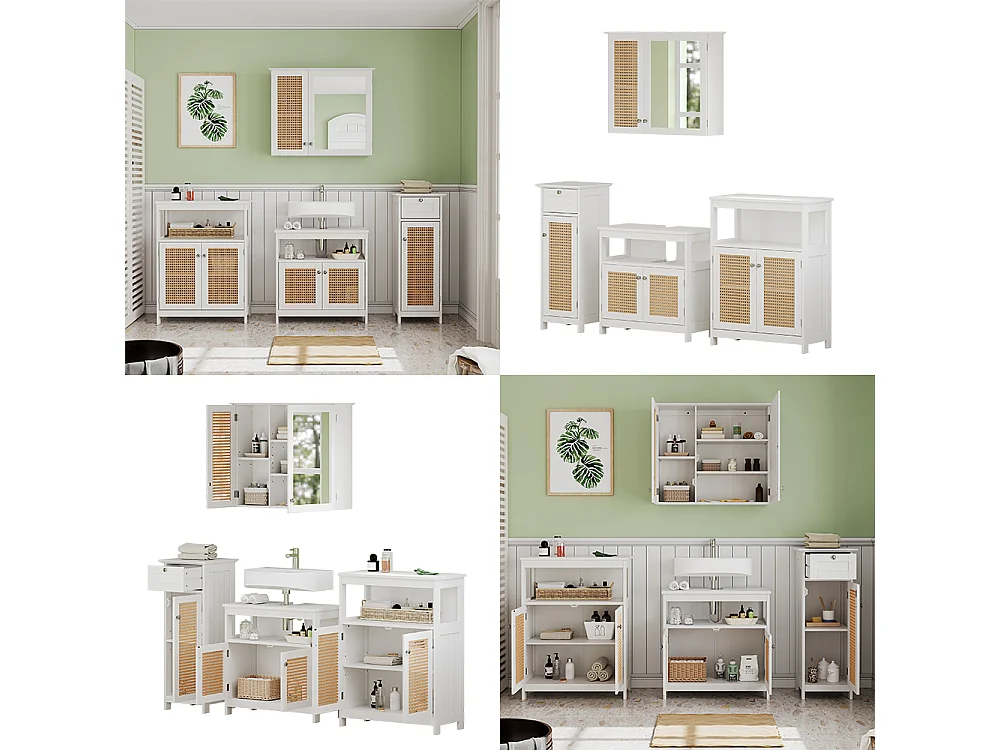 Meubles bain blanc 60x30x60 rosario