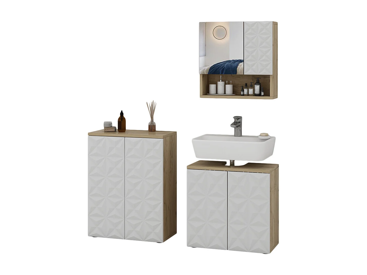 Set di mobili da bagno bianco 60x30x79 edge