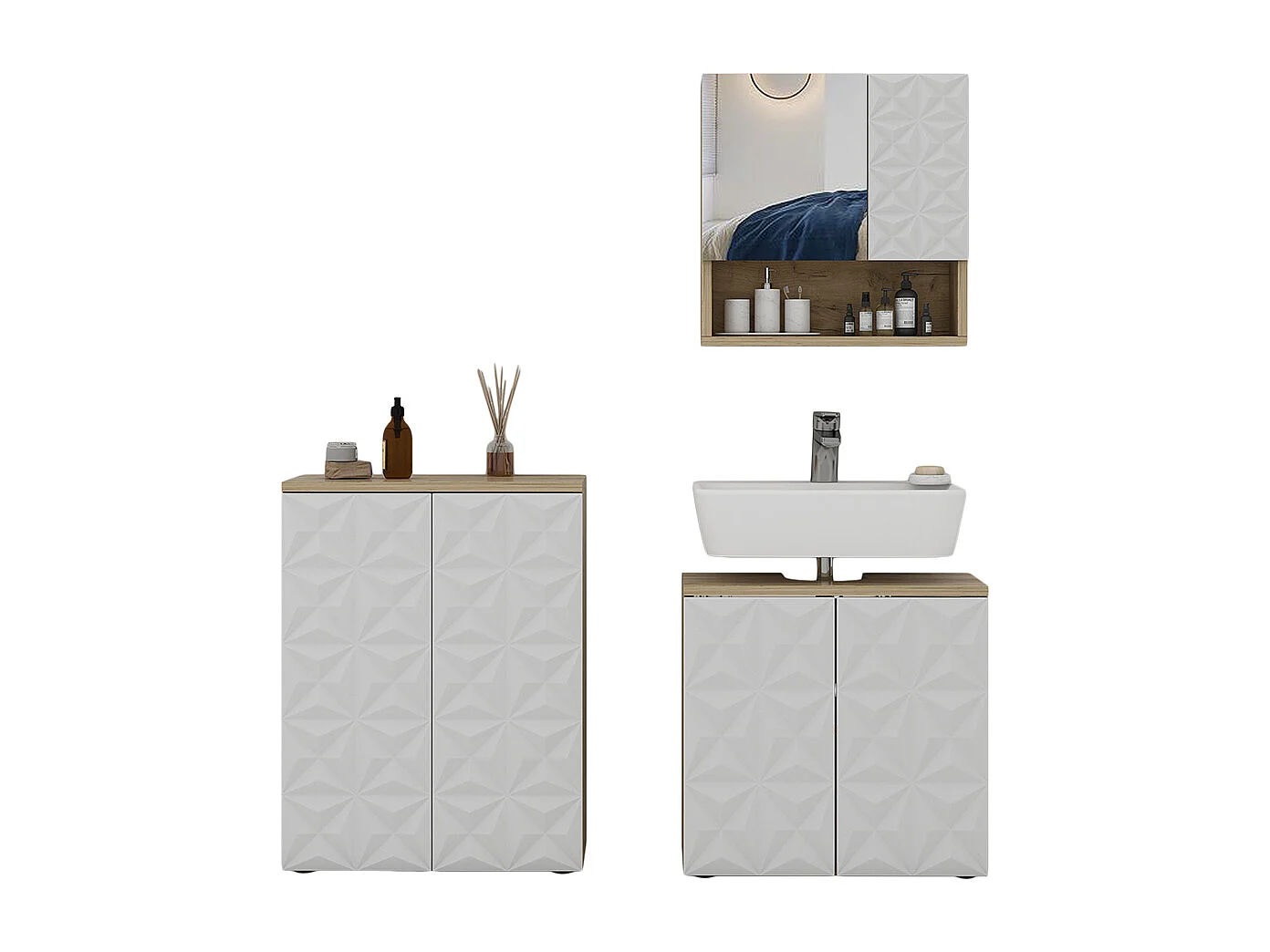 Meubles bain blanc 60x30x79 edge