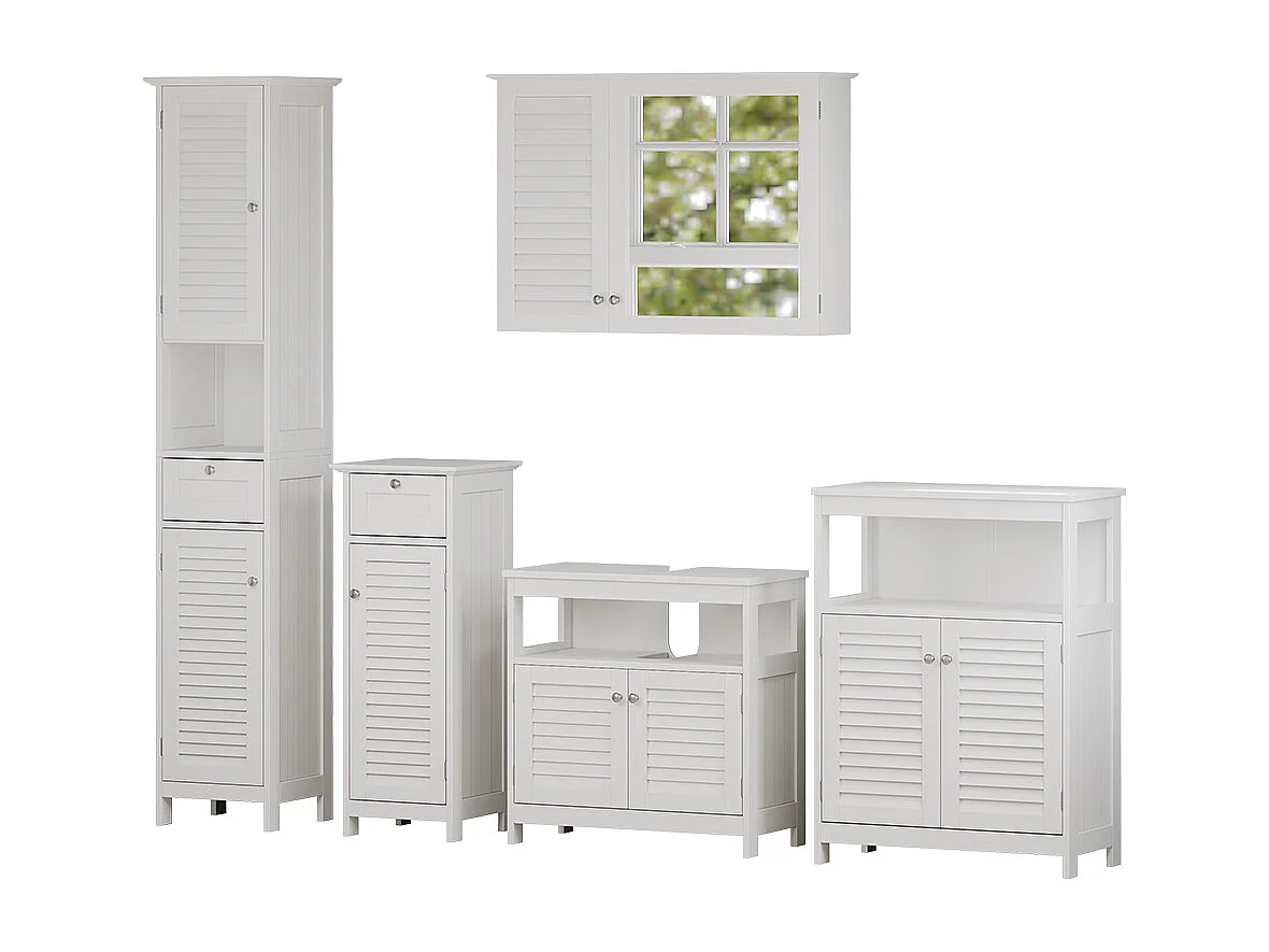 Set di mobili da bagno bianco 60x30x60 riad