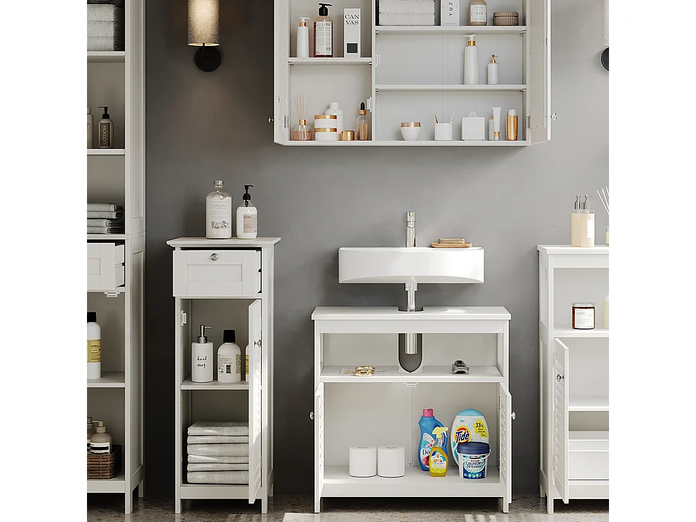 Set di mobili da bagno bianco 60x30x60 riad