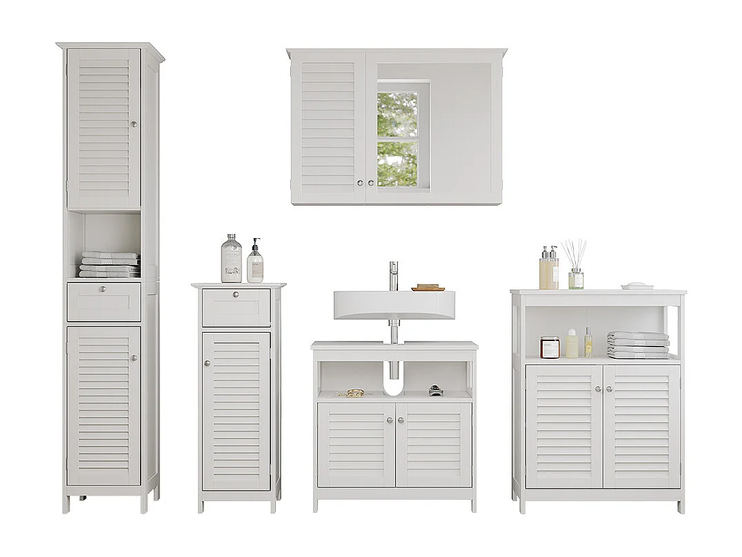 Meubles bain blanc 60x30x60 riad