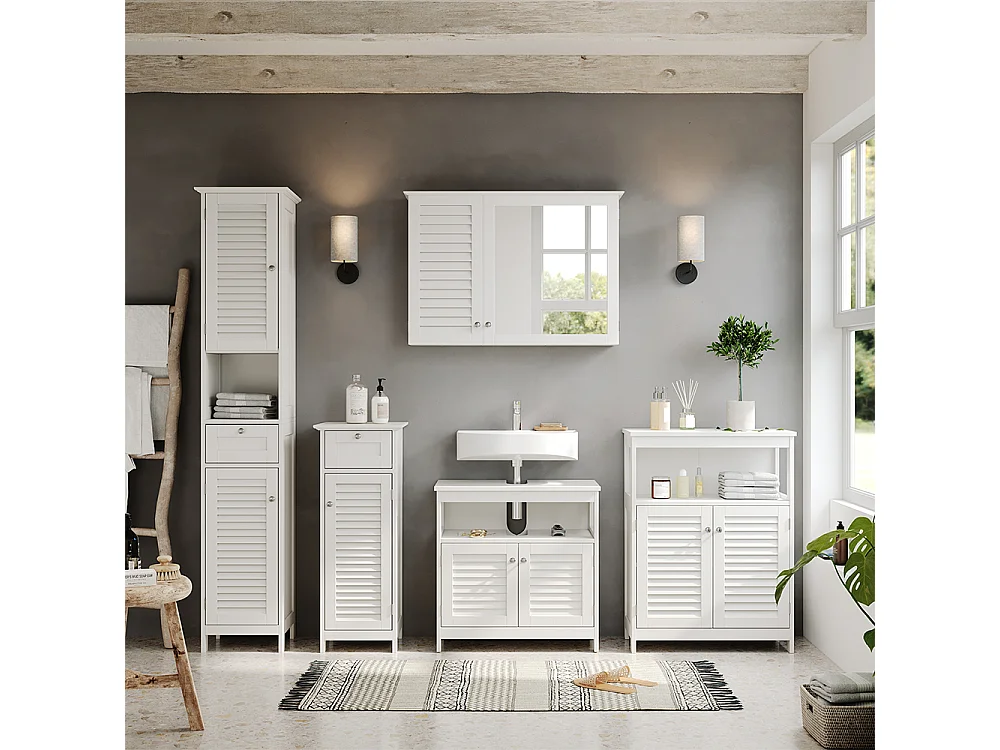 Badrumsmöbelset vit 60x30x60 riad