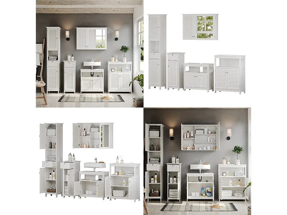 Badrumsmöbelset vit 60x30x60 riad