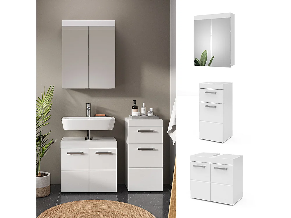 Meubles bain blanc 60x34x56 luna