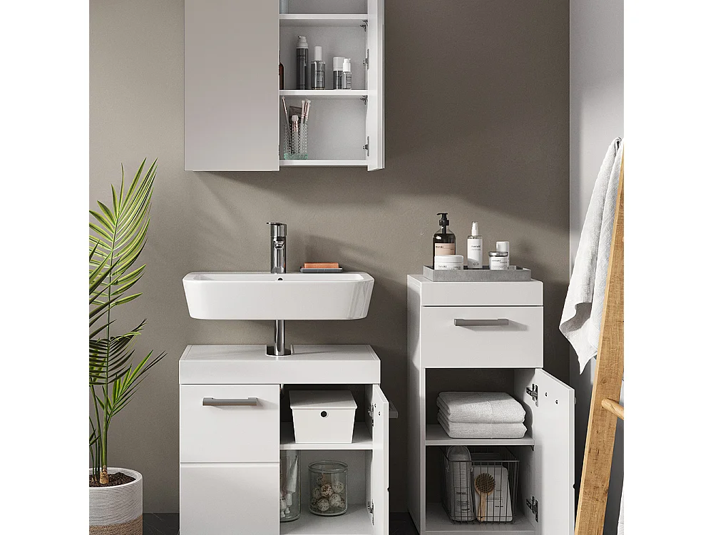 Meubles bain blanc 60x34x56 luna