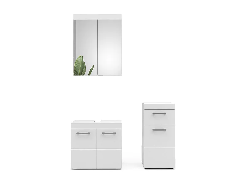 Badmöbel-Set weiß 60x34x56 luna