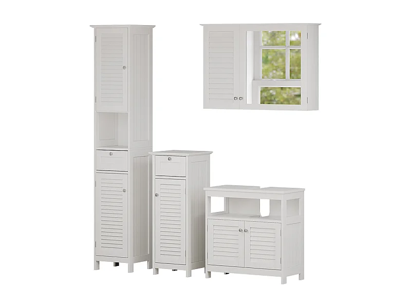 Set di mobili da bagno bianco 60x30x60 riad