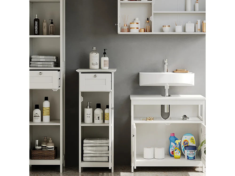 Set di mobili da bagno bianco 60x30x60 riad