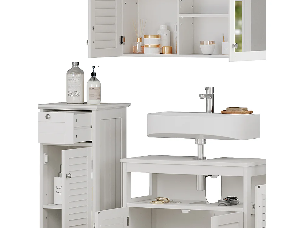Set di mobili da bagno bianco 60x30x60 riad