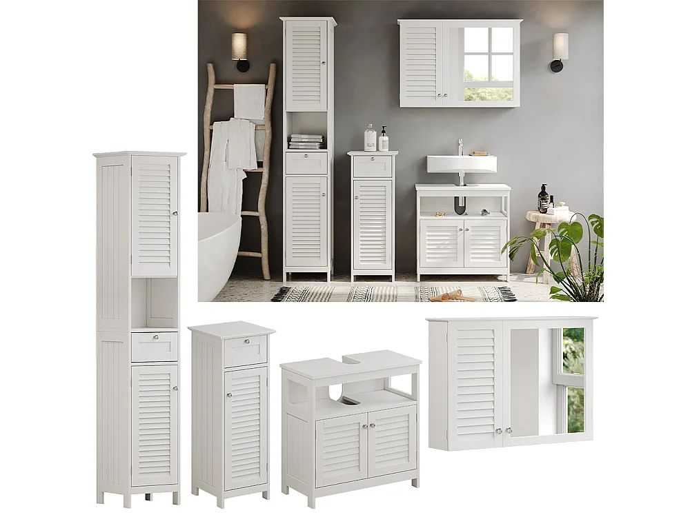 Meubles bain blanc 60x30x60 riad