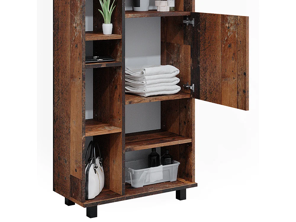 Meubles bain chêne rustique 60x33x60.8 ilias