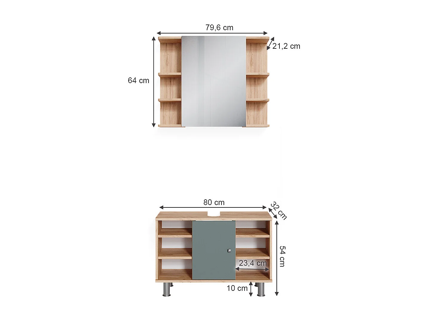 Meubles bain vert 60x32x54 fynn