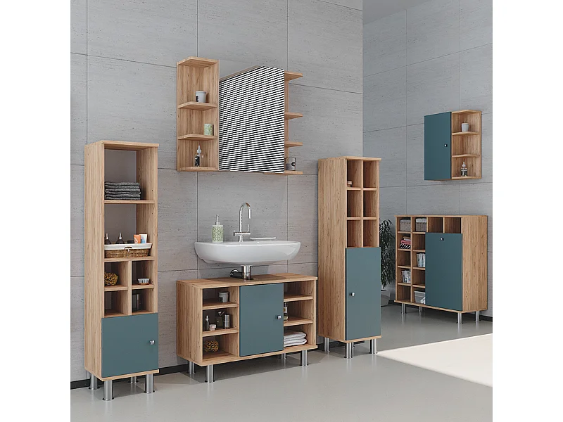 Badkamermeubel set groen 60x32x54 fynn