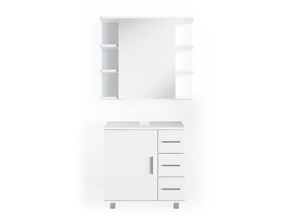 Badmöbel-Set weiß 60x33x60.8 ilias