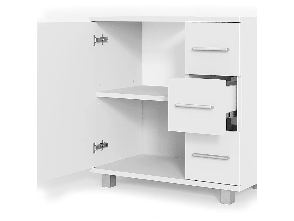 Badmöbel-Set weiß 60x33x60.8 ilias