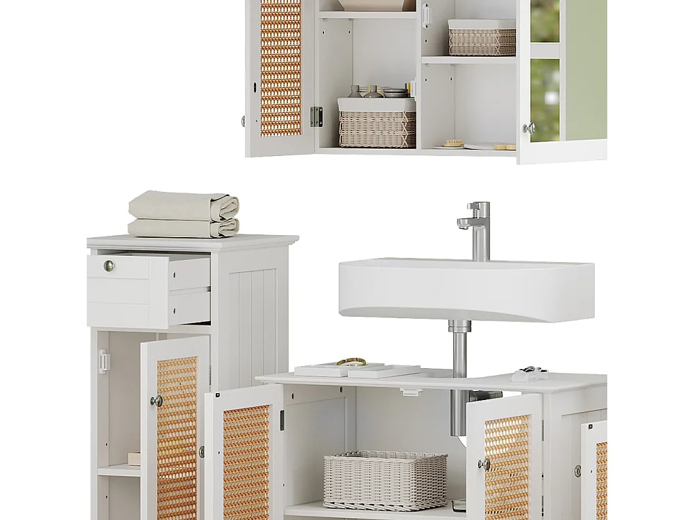 Meubles bain blanc 60x35x58 rosario