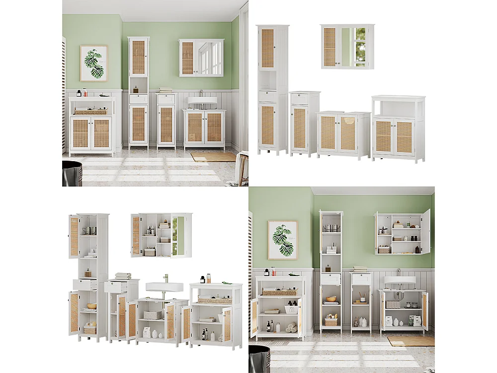 Meubles bain blanc 60x35x58 rosario