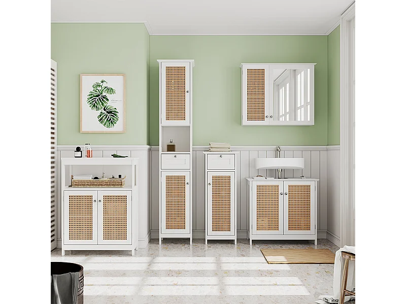 Badmöbel-Set weiß 60x35x58 rosario