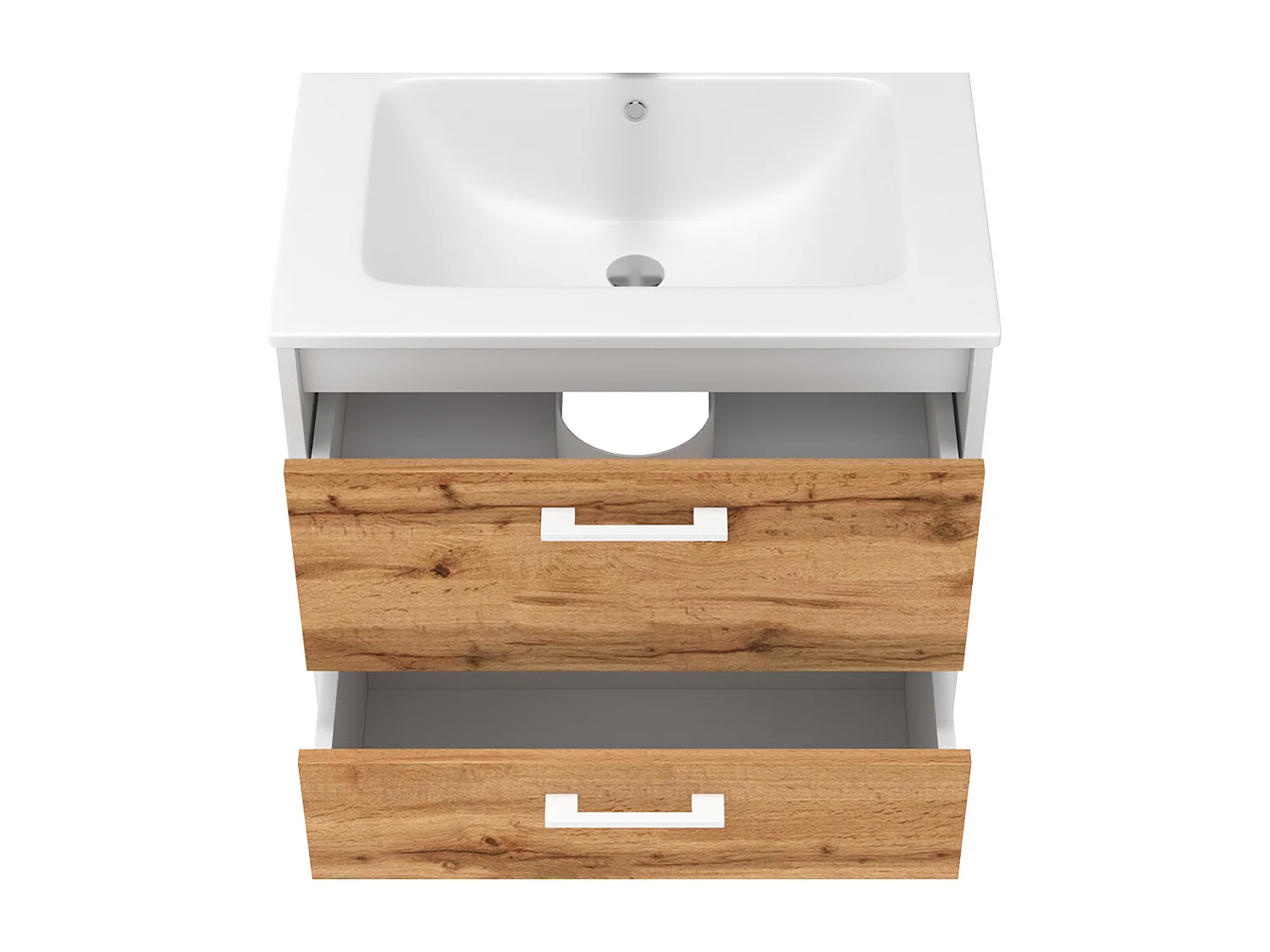 Set di mobili da bagno rovere bianco/dorato 61x46.5x61.5 lanco