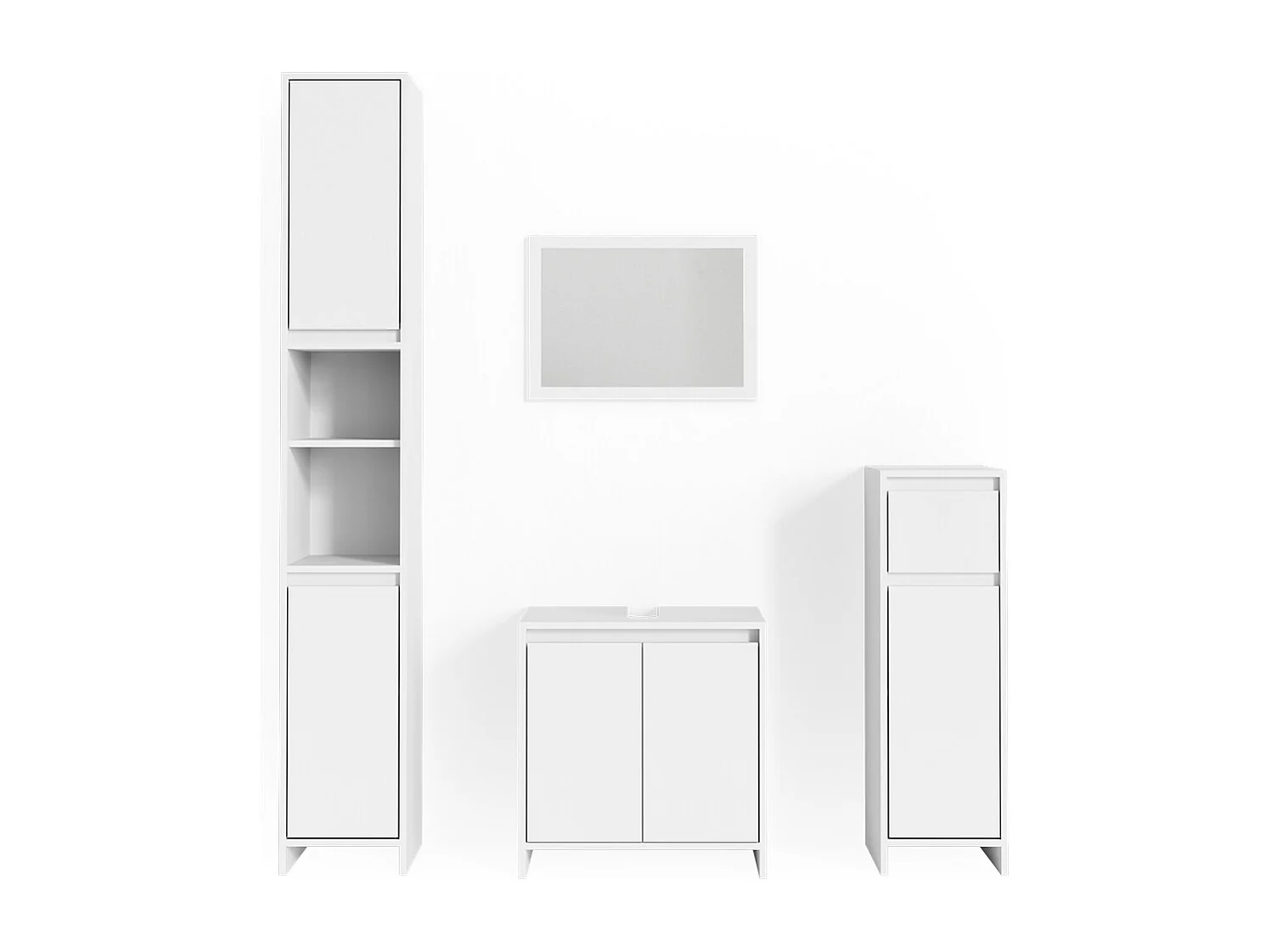 Conjunto de muebles de baño blanco 58x33x60 emma
