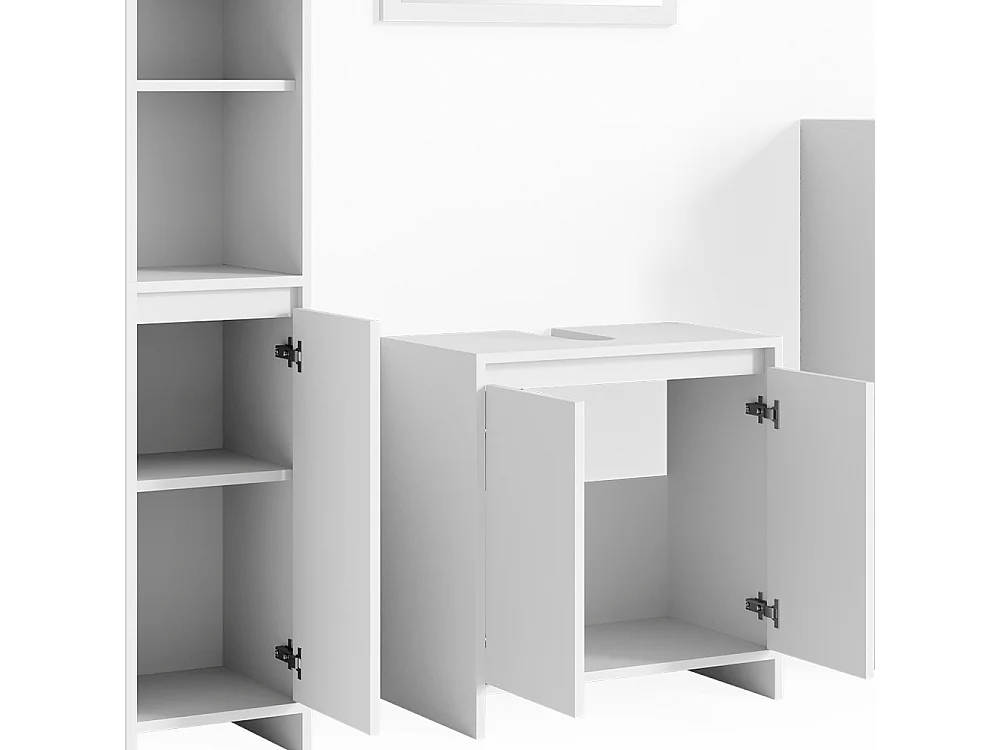 Meubles bain blanc 58x33x60 emma