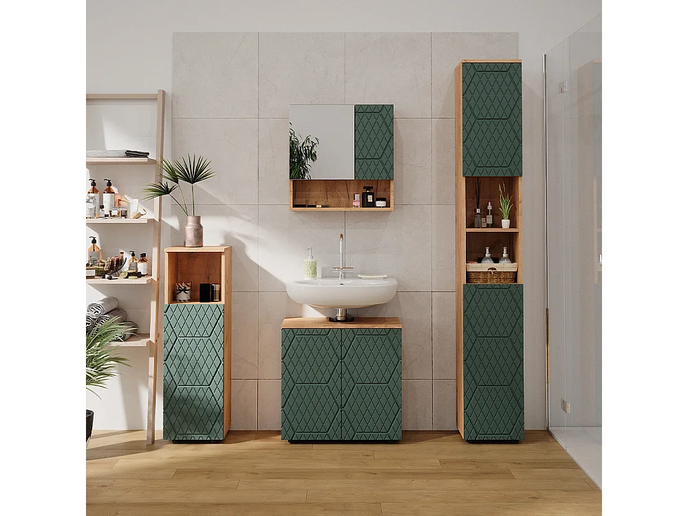 Meubles bain vert/force de lor chêne 80x41x58.6 irma