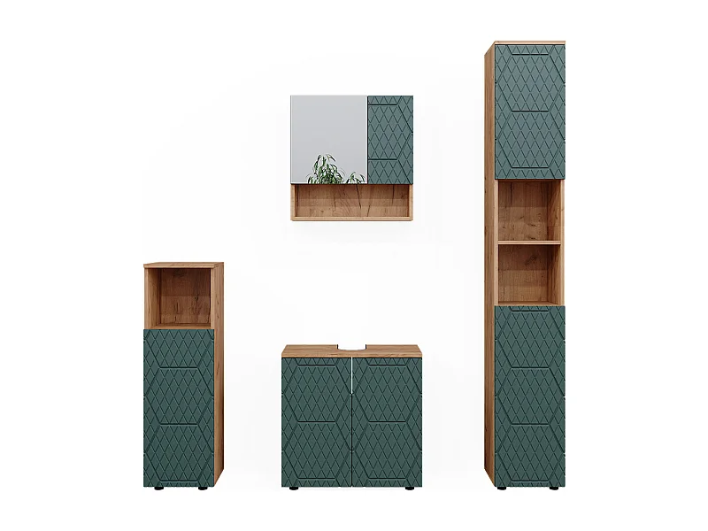 Meubles bain vert/force de lor chêne 80x41x58.6 irma