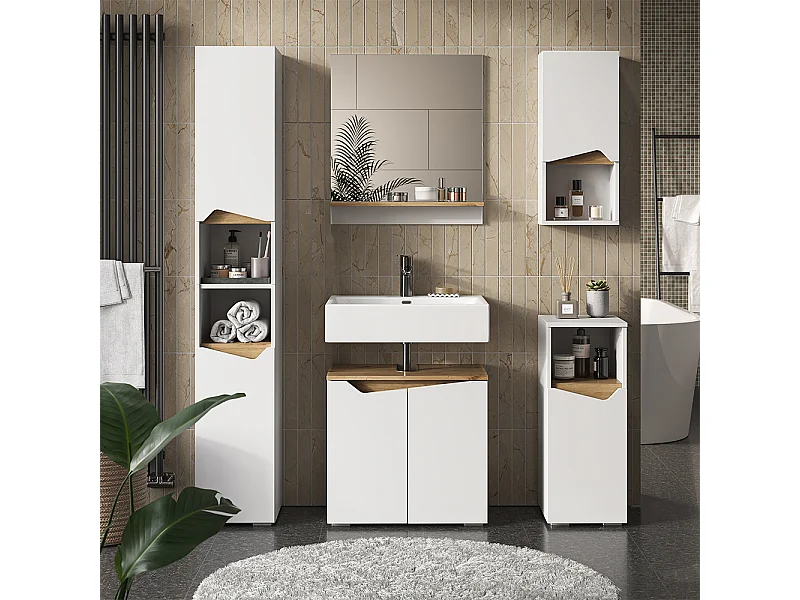 Set di mobili da bagno bianco 60x35x57 marelle
