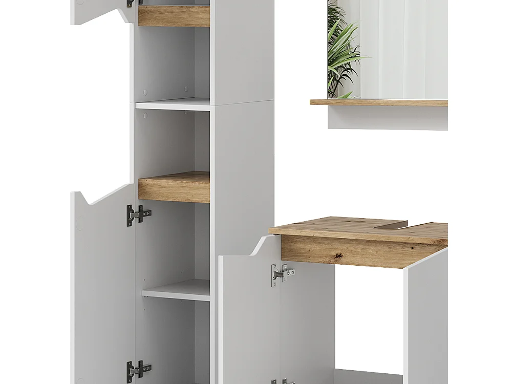 Meubles bain blanc 60x35x57 marelle