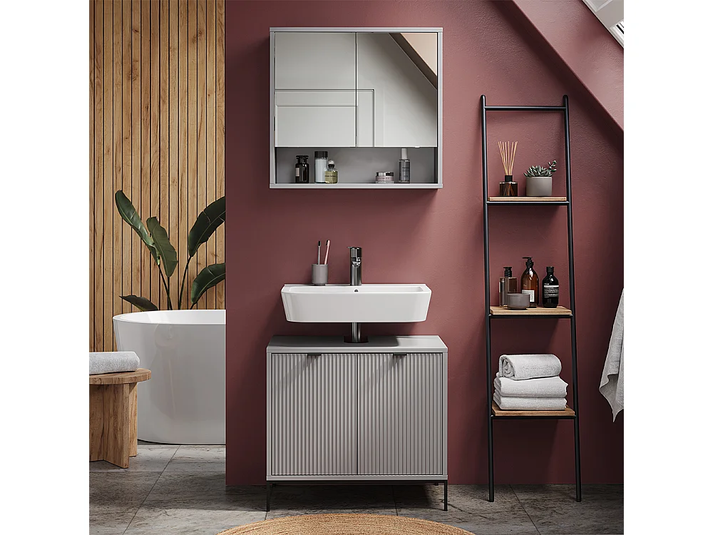 Meubles bain gris 70x45x63 eliza