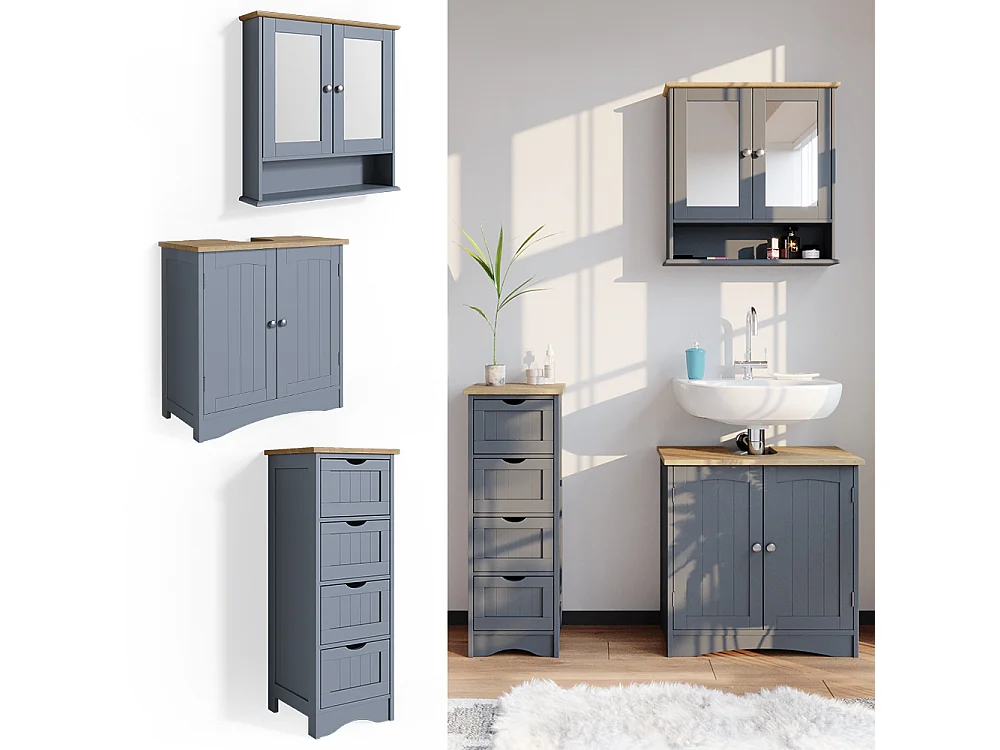 Meubles bain gris 60x30x60 bianco