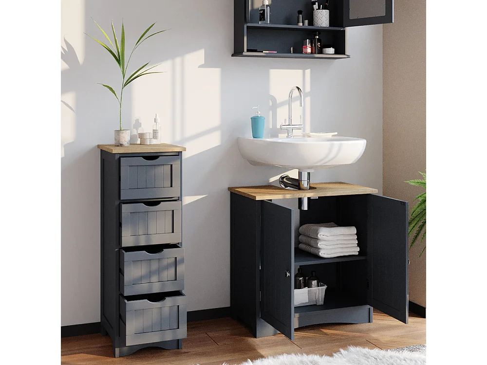 Meubles bain gris 60x30x60 bianco