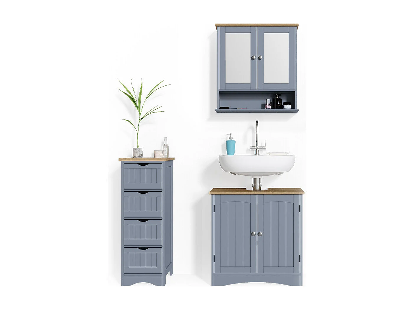 Meubles bain gris 60x30x60 bianco