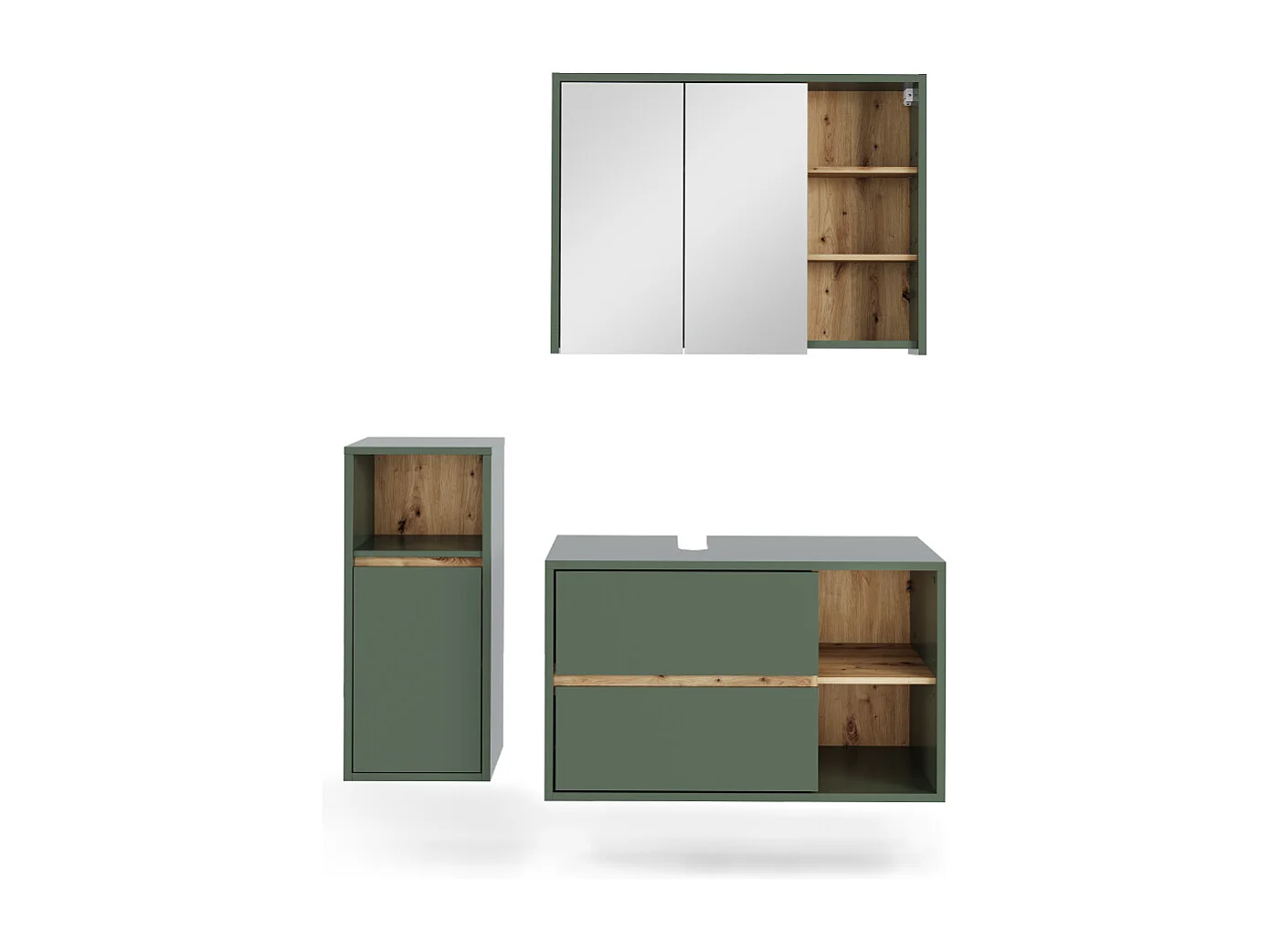 Set di mobili da bagno verde/artigianale 100x45.5x60 viola