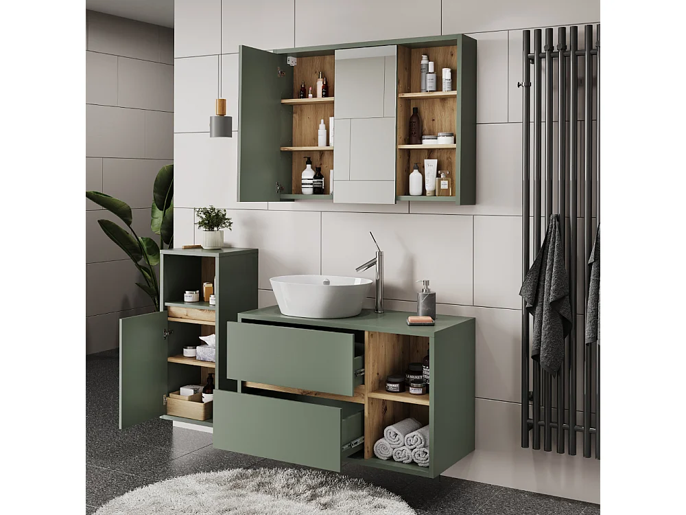 Set di mobili da bagno verde/artigianale 100x45.5x60 viola