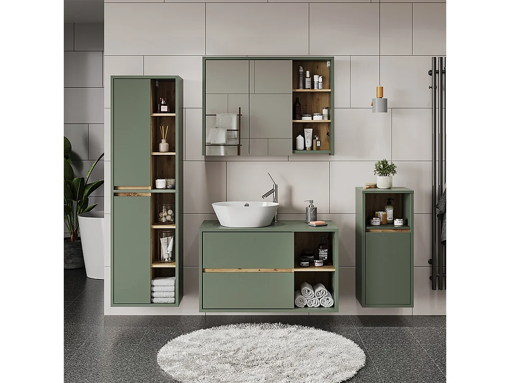 Set di mobili da bagno verde/artigianale 100x45.5x60 viola