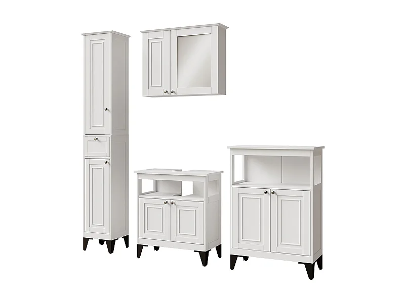 Set di mobili da bagno bianco 60x30x65 vanity